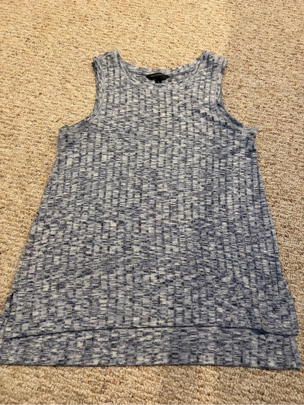 Banana Republic Heathered Blue Knit Tank Top